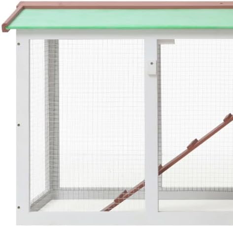 Outdoor Large Rabbit Hutch - Weather-Resistant Pine Wood Enclosure for Rabbits, Spacious Rectangular Design, Secure & Durable, Ideal for Pet Owners