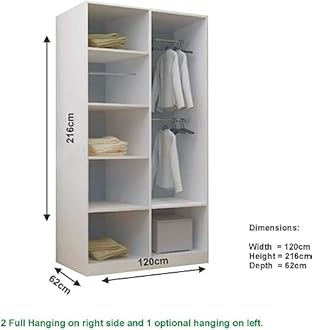 White LED Lyon Wardrobe – Available in 4 Colors and 5 Sizes