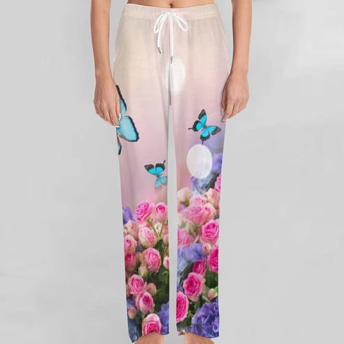 Fleurs de Papillon bas de pyjama long résout le manque de poches