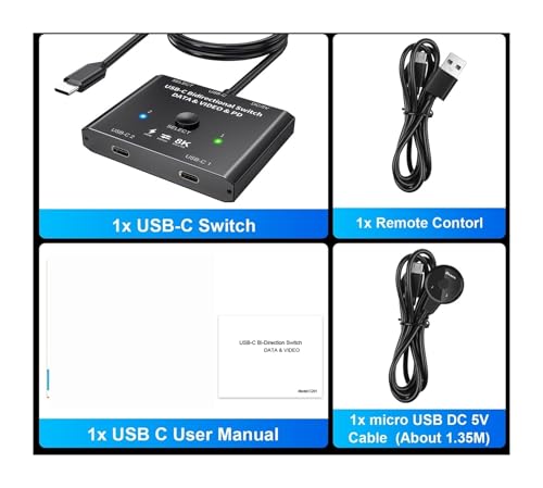 Commutateur bidirectionnel USB C résout le problème de câbles pour sources multiples - 5