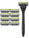 Dorco Pace 5 Pro Razor System for Men - Five Blade Precision Shaving - 1 Handle + 9 Cartridge Set