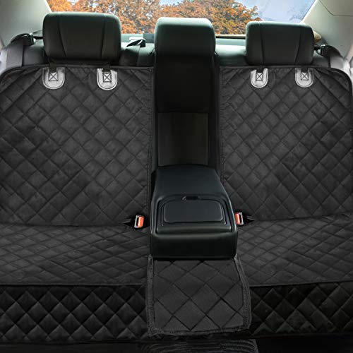 Portin Dog Car Seat Covers Pet Seat Cover, Waterproof Nonslip Bench Rear Seat Cover Compatible for Middle Seat Belt Fits Most Cars Trucks and SUVs MPVs, Bucket Bench Available - Image 3