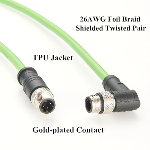 Cable Ethernet Profinet Cat5 M12 D Code 5 m miniatura 4
