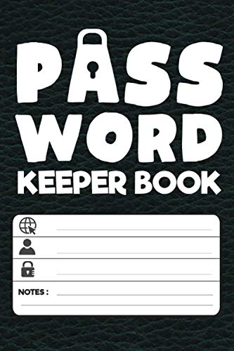 Password Keeper Book: Email Address and Password Organizer Book in Alphabetical Order | Black Leather Cover 6" x 9" Pocket Size (Password Book with Tabs)