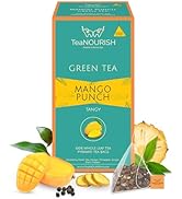TeaNOURISH Mango Punch Green Tea | 20 Count Pyramid Tea Bags | Darjeeling Whole Tea | Delicious F...