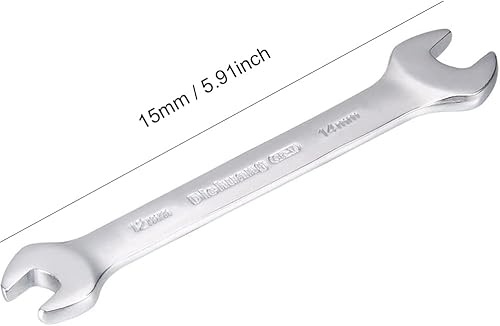 Miniatura 2 de Utoolmart Llave doble de extremo abierto, llave métrica de 5.906 in de longitud, herramienta de reparación de llave de 0.472 in x 0.551 in, CR-V,