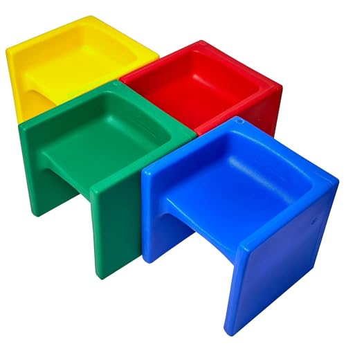 Children's Factory 3-in-1 Cube Chair for Kids, Flexible Seating Classroom Furniture, 4-Pack by Children's Factory - Used condition - US$161.05