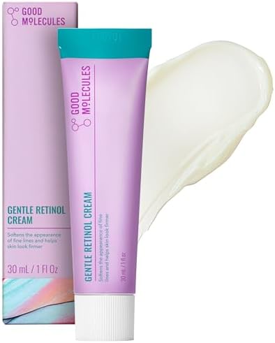 Good Molecules Gentle Retinol Cream - Retinol Night Cream to Minimize Appearance of Fine Lines & Wrinkles, Skin Tightening Recipe with Bakuchiol, Anti-Aging Skin Care For Face