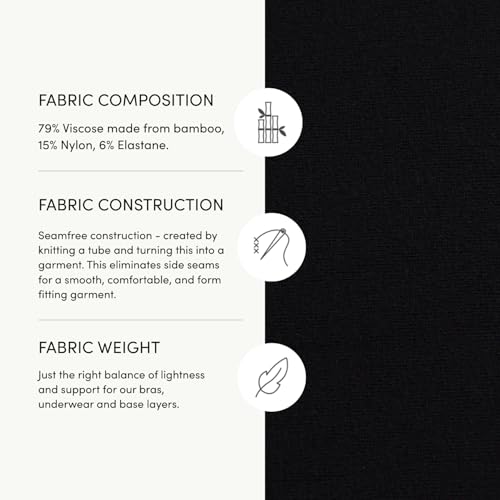 Image of Boody -Seamfree Crop Bra -Seamless Bralette -No Padding, Clips, Fastenings, Wires -Bamboo Viscose -Low-Medium Support Pull-On