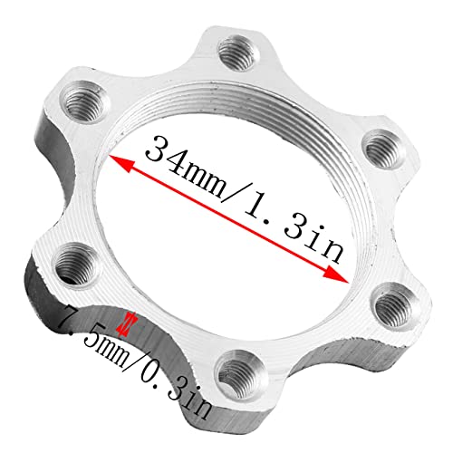 Fmhxg Bike Freewheel Threaded Hubs Disk 4Pcs 44Mm 6 Bolt Aluminium Alloy Brake Rotor Flange Adapter #TOP2