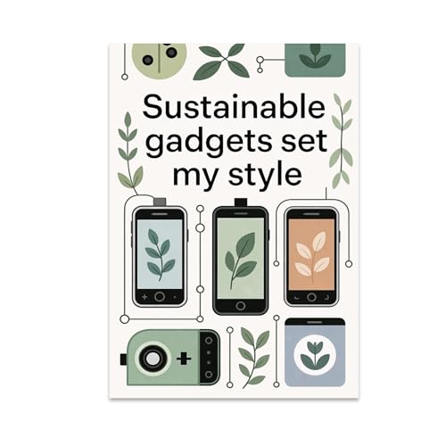 Eco-Conscious Home Decor Poster Print - Sustainable Gadgets Set My