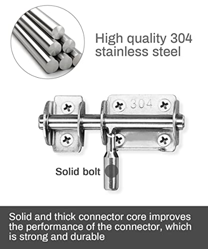 2 pezzi Chiavistello scorrevole Catenaccio porta