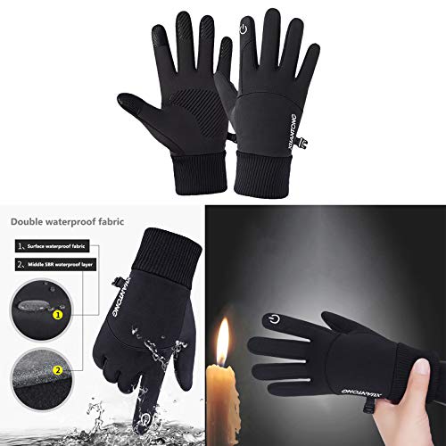 Serenable Luvas de Inverno à Prova de Vento para Clima Frio à Prova de Vento E Tela de Toque Térmica
