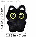 HUIJUFU Black Cat Plush Keychain Purse Charm - Cute Bag Charms Gifts for Women