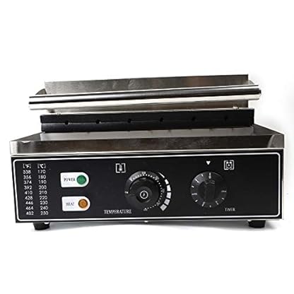 1500W Wafelnmaschine Waffeleisen Edelstahl Waffelgerät Corn Dog Stiel Waffeleisen Waffel am Stiel, Waffelmaker mit Antihaftbeschichteten Backplatten und Timer für 6 Stielwaffeln – Bild 4