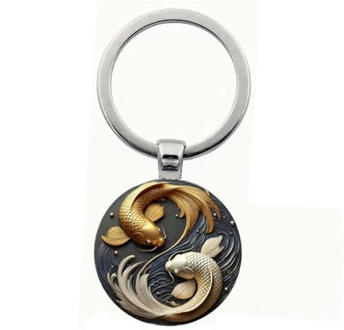 Porte-clés de voiture Koi pendentif sac à dos bijoux de taille