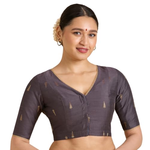 Image of Studio Shringaar Women's Handloom Cotton Silk Readymade Saree Blouse with Underarm Sweat Pads (Pack of 14 Pads)