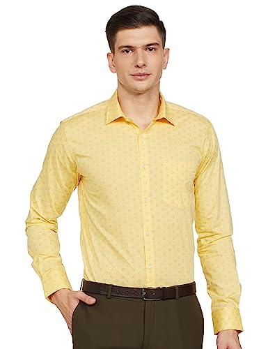 Image of Park Avenue Men's Pure Cotton Print Pattern Slim Fit Cut Away Collar Full Sleeve Casual Shirt