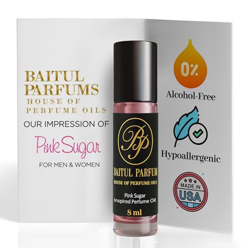 ASMARKET Comparable to Pink Sugar Alcohol-Free Fragrance - 8ml Travel Size Perfume Oil in Glass Bottle, Perfume Oil Roll On Rollerball for On the Go Use, Long Lasting Clean Scent 98% True-to-Scent