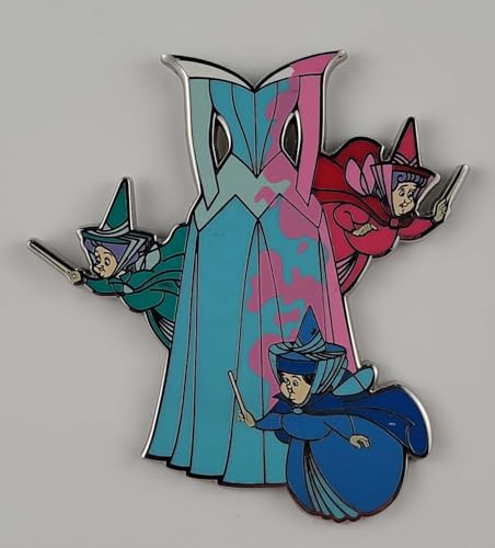 WDW Disney Pin - Disneyland Paris - DLP - Sleeping Beauty - Flora, Fauna and Merryweather - Painting the Dress - Pin Only