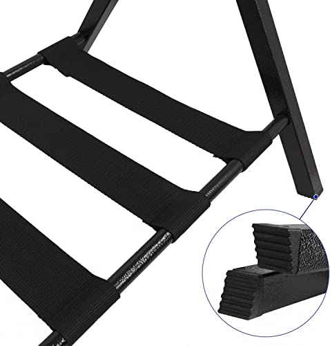Heavy Duty Luggage Rack Folding Metal Suitcase Luggage Stand With Storage Shelf-2 Tiers, Black #TOP6