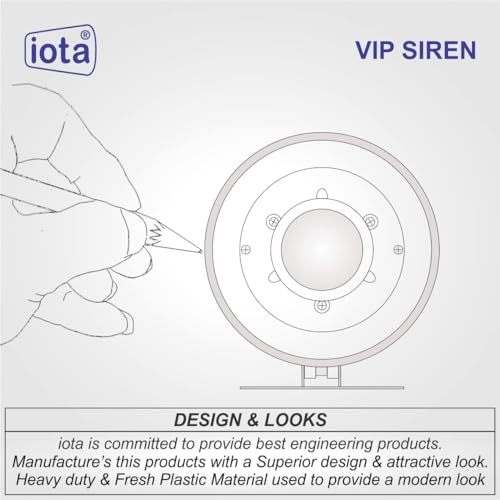 iota Electronic Siren VIP (Medium, 12V, 110dB, Black) - Image 6