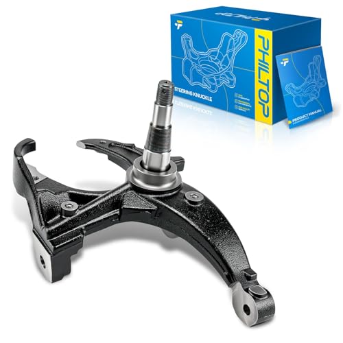 Image of PHILTOP Front Left steering knuckle Compatible with 1983-1985 1994-2003 Chevrolet S10 RWD 2.2L, 1988-2003 Chevrolet S10 RWD 4.3L, 1991-2003 GMC Sonoma RWD 4.3L,Driver Side