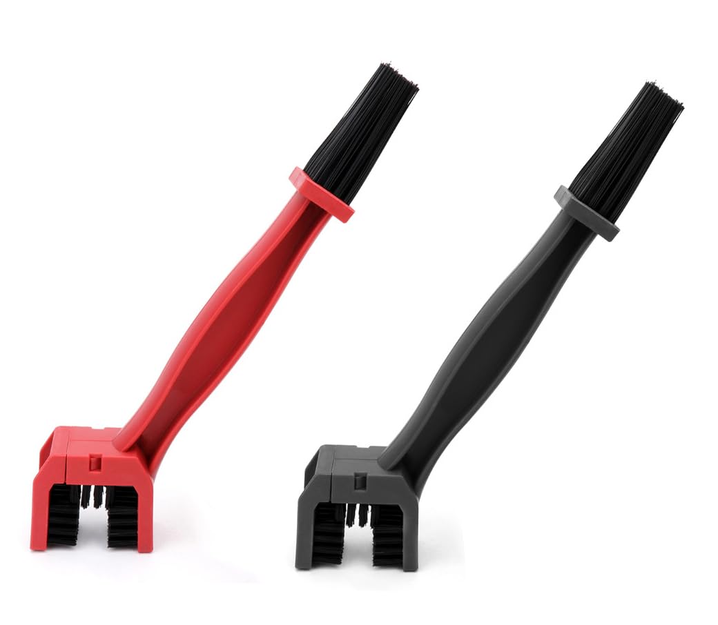 Amazon | 【バイク・自転車用 U字型チェーンブラシ】- 黒ブラシ*1、赤