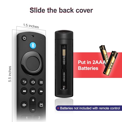 Image of Replacement Voice Remote Control Fit for Fire Smart TV Cube, TV Stick 4K Max /4K (1st&2nd Gen), Stick (2nd&3rd Gen) /Stick Lite /HD, and for Insignia-Toshiba-Pioneer-Omni QLED Series, Not for ROKU-TV
