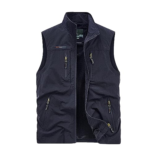 Gilet décontracté pour hommes veste d'extérieur mi-saison automne à col rabattu