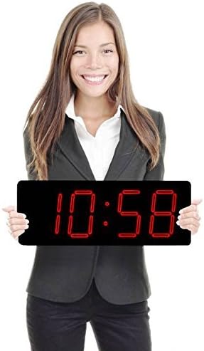 Huge Digital Wall Clock, 5 Inch Large Digits LED Display - Classic Digital Wall or Desk Clock