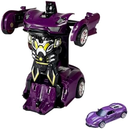 2 Adet Bugatti Robota Dönüşen Oyuncak Araba Karışık Renk - Görsel 3