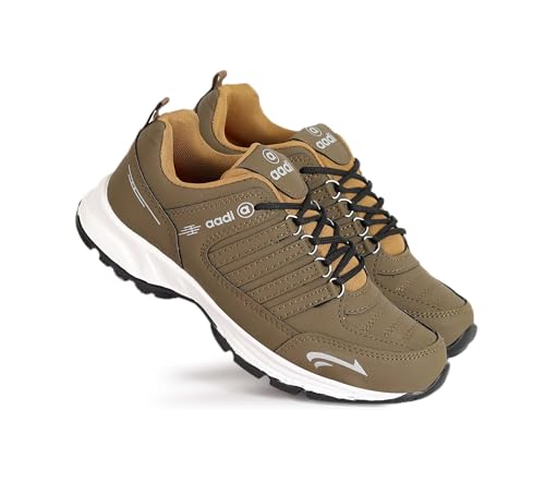 Image of AADI Men's Comfortable Lightweight Synthetic Leather Running, Walking & Gym Casual Sports Shoes