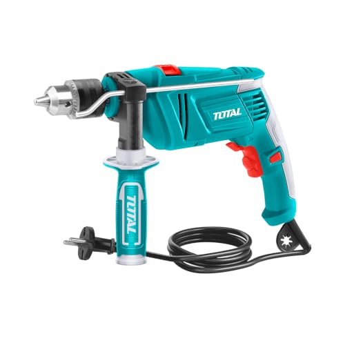 Image of TOTAL 850W Impact Drill Machine, 13mm Chuck, Variable Speed 0-2700RPM, Hammer & Drill Function, Forward /Reverse Switch, Lock-On Button, Electric Drill for Concrete, Wood & Metal