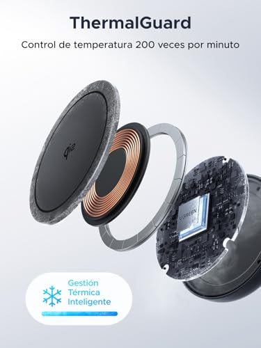 Miniatura 4 de UGREEN Zapix Cargador Inalámbrico Qi2 15W Certificado MagSafe (1 Pack) | Compatible con iPhone 17 16 15 14 13 12 Air Plus Pro Max AirPods 4 3 Pro 3 2 1, Carga Magnética Rápida, Cable 1,5 m