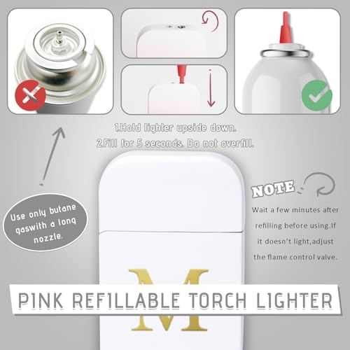 Encendedor antorcha dorado personalizado para mujer miniatura 3