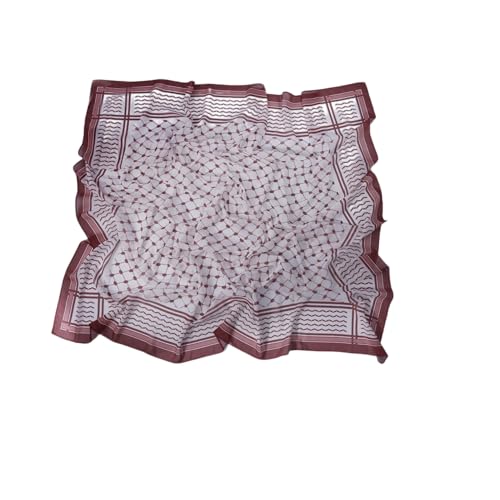 45Inch Keffiyeh Print Square Scarf Shawls for Women Muslim Islamic Chiffon Arab Headwraps Hijab Hair Sleeping Bandanas