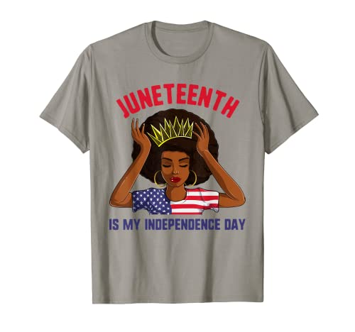 Juneteenth Tshirt Donne, 19 giugno US Flag Indipendance Day Maglietta