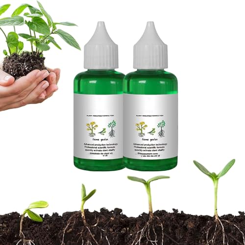 Plant and Flower Activation Liquid Solution,Plant Growth Enhancer Supplement Universal,Plant Root Stimulator,Liquid Plant Fertilizer,Liquid Fertilizer for Spraying Seedlings and Cuttings (2 Pcs)