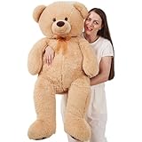 Tezituor Giant Teddy Bear Big 4 Feet Stuffed Animal Stuffed Bear Baby Shower Life Size Large Teddy for Girlfriend Boyfriend Wife Children