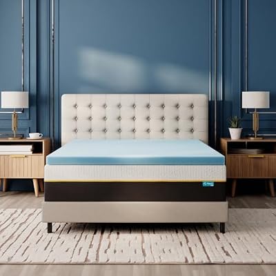Napsie 4 Inch Queen Size Mattress Topper, Cooling Mattress Topper for Back Pain Relief, CertiPUR-US Certified