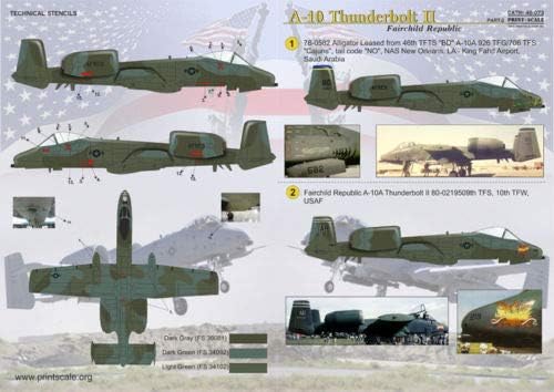 Print Scale 48-073 - 1/48 Decal for A-10 Thunderbolt Ii Part 2