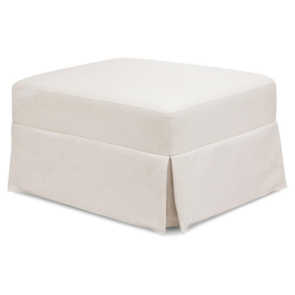 Namesake Gliding Ottoman in Performance Cream Eco-Weave, Water Repellent & Stain Resistant, Greenguard Gold & CertiPUR-US Certified