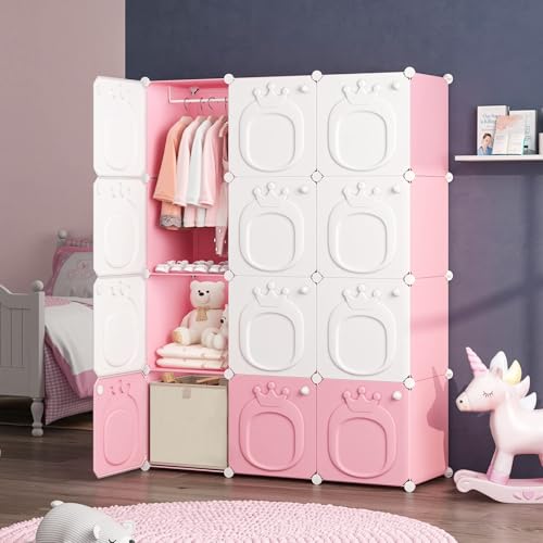 image for MAGINELS Kids Wardrobe Closet,Baby Closet Cabinet with Door.Baby Girls