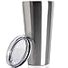 32oz Tumbler Double Wall Vacuum Insulated Coffee Mug Stainless Steel Coffee Cup with Lid, Travel Mug Works Great for Ice Drink, Hot Beverage (1 pack, Stainless Steel)