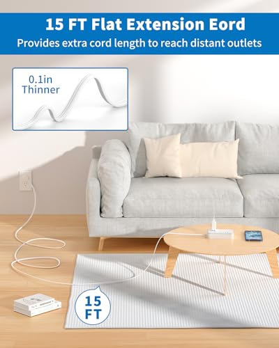 Ntonpower Flat Extension Cord 15 Ft thumb #1