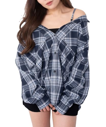 [ウィゴー] 2WAY オフショル シャツ レディース F ネイビー