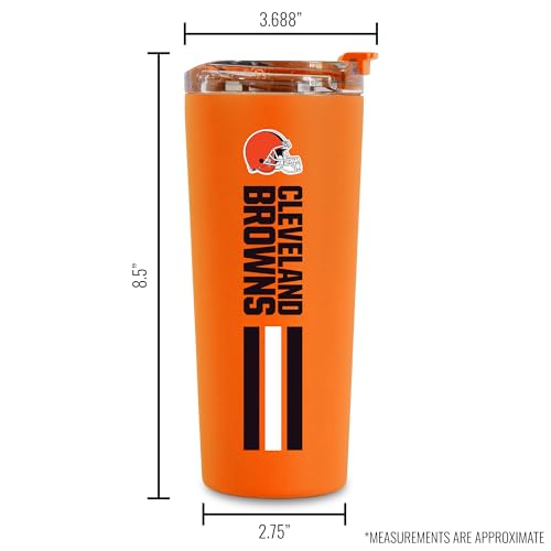 Image of Rico Industries NFL Football 24oz Stainless Steel Tumbler with Lid and Dual Functioning Lid