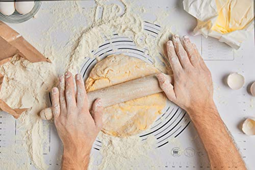 Oversized Silicone Baking Mat(32x 24 Inch) Pastry Mat with Measurements Non-slip& Non-Stick Reusable Rolling Mat with two free cookie cutters, BPA Free and Heat Resistant - Ideal for Rolling Dough