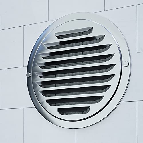 Grille de ventilation en acier inoxydable 120 mm au design épuré et durable - 3